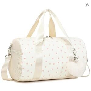 Dance Ballet Bag for Girls, Ballerina Gymnastic Bag - Glitter/Heart Beige